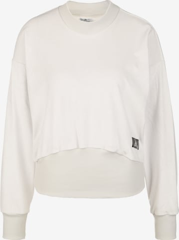 ADIDAS SPORTSWEAR Sportief sweatshirt 'Holidayz Cozy Velour' in Beige: voorkant