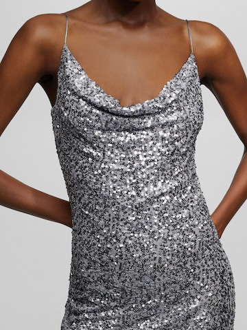 Pull&Bear Kleid in Silber