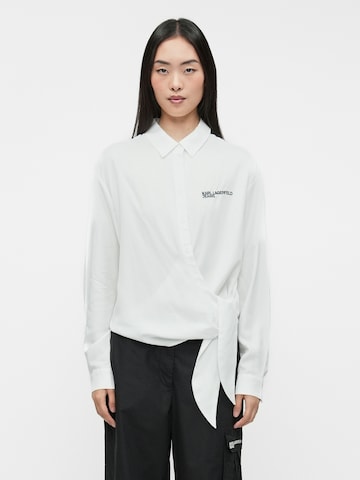 Bluză de la KARL LAGERFELD JEANS pe alb: față