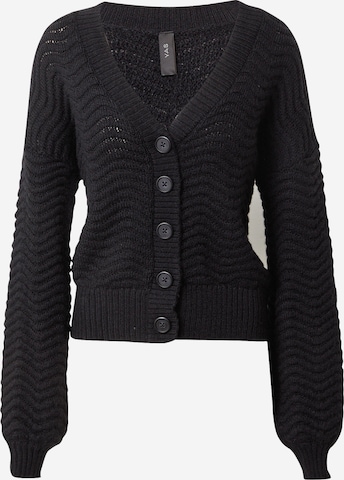 Y.A.S Knit Cardigan 'BETRICIA' in Black: front