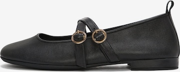 Ballerines à lanières Derimod en noir : devant