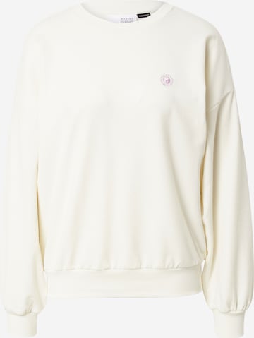 Sweat-shirt 'Monica' mazine en blanc : devant