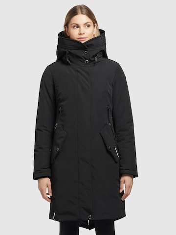 Manteau d’hiver 'Charlyn 3' khujo en noir : devant