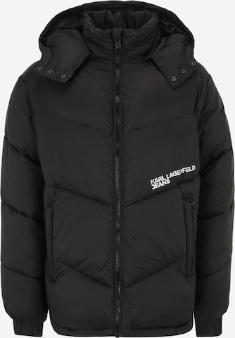 KARL LAGERFELD JEANS Winter jacket in Black: front