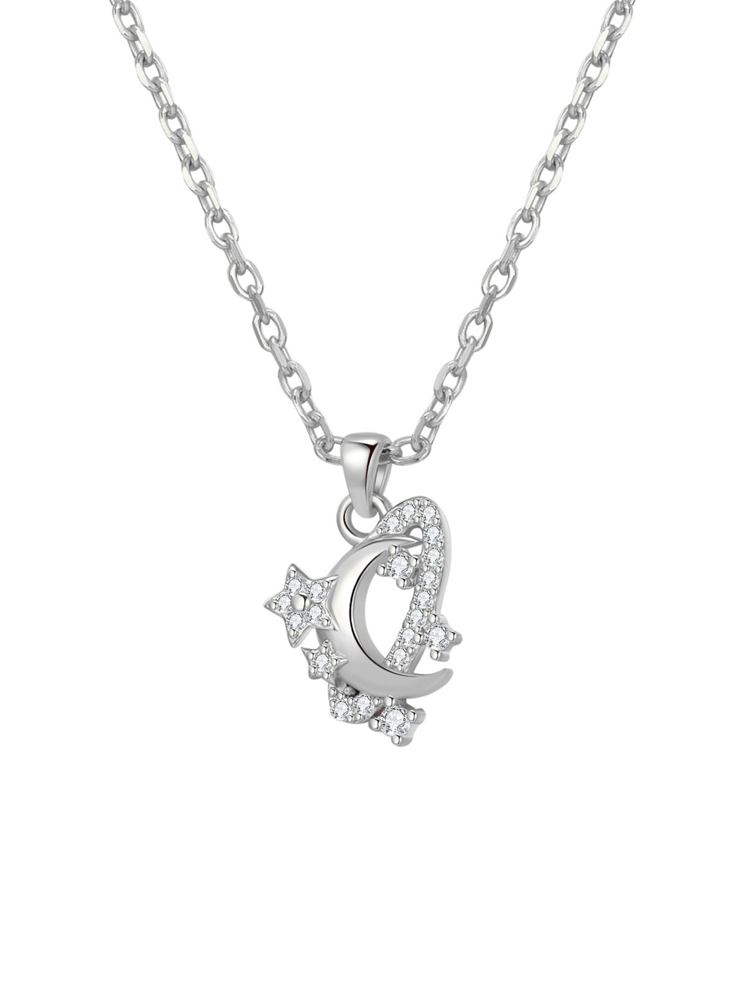 Hey Happiness - Cadena 'Moon and Star' en plata: frente