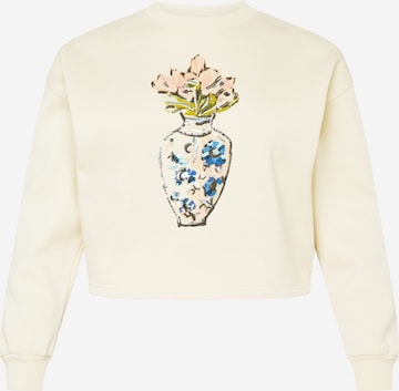 Guido Maria Kretschmer Curvy Collection - Sweatshirt 'Noelle' em branco: frente