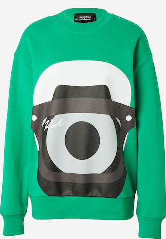 Sweat-shirt Karl Lagerfeld en vert : devant