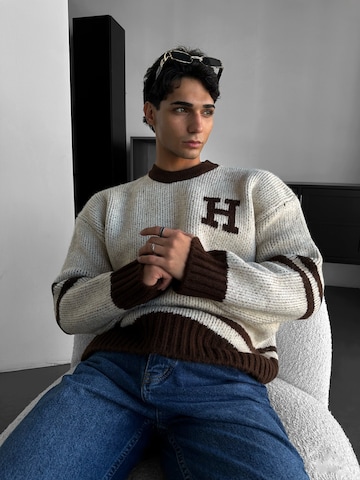 Kleidermafia Pullover 'Letter'‌‌‌‌‌‌‌‌‌‌ in Beige