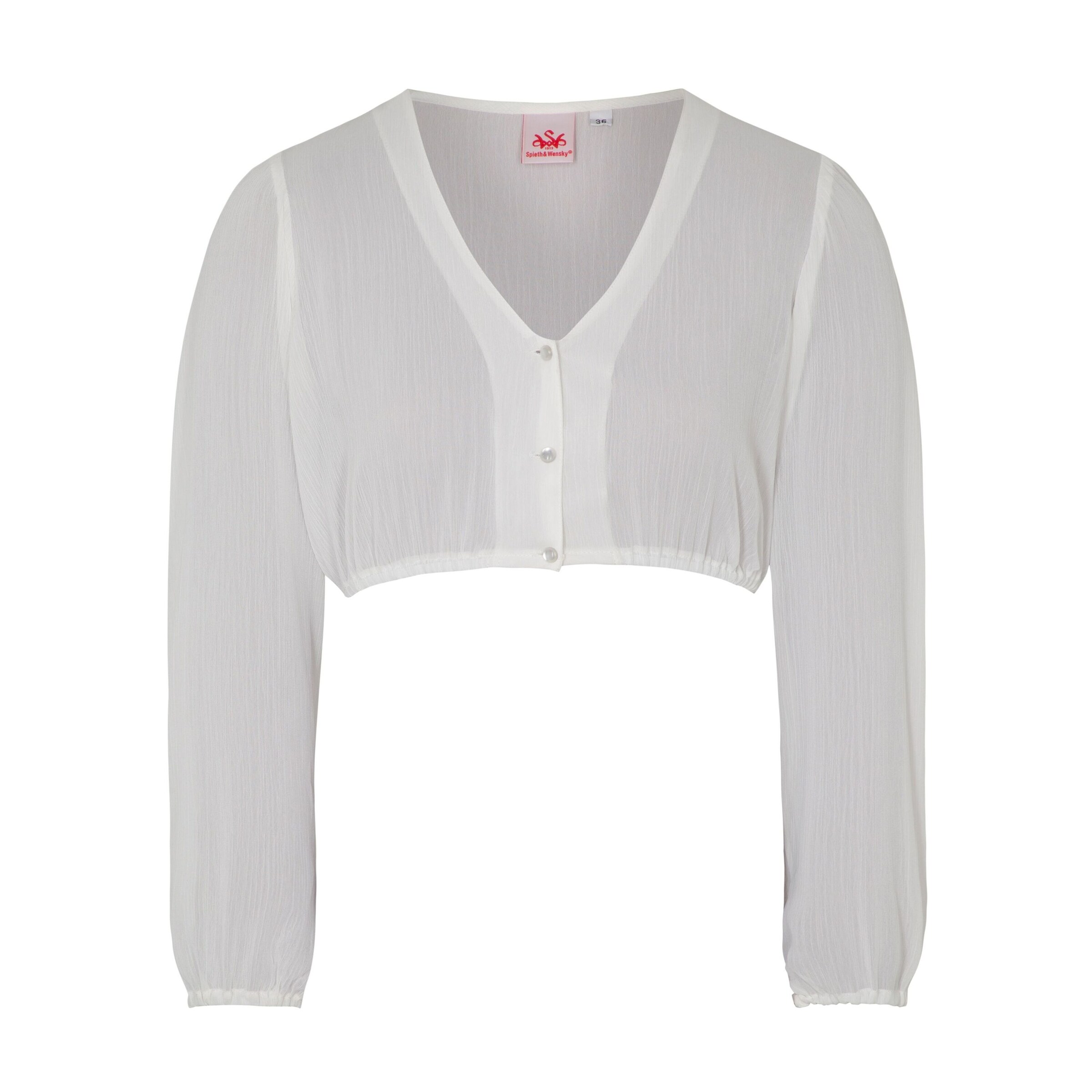Blouse folklorique 'Efeu' SPIETH & WENSKY en blanc : devant