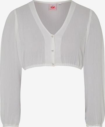 Blouse folklorique 'Efeu' SPIETH & WENSKY en blanc : devant