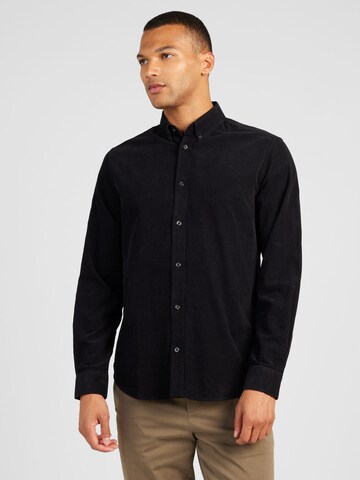 Samsøe Samsøe - Ajuste regular Camisa 'Liam' en negro: frente