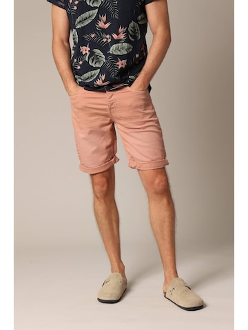 Coupe slim Pantalon 'Bart' Deeluxe en rose : devant