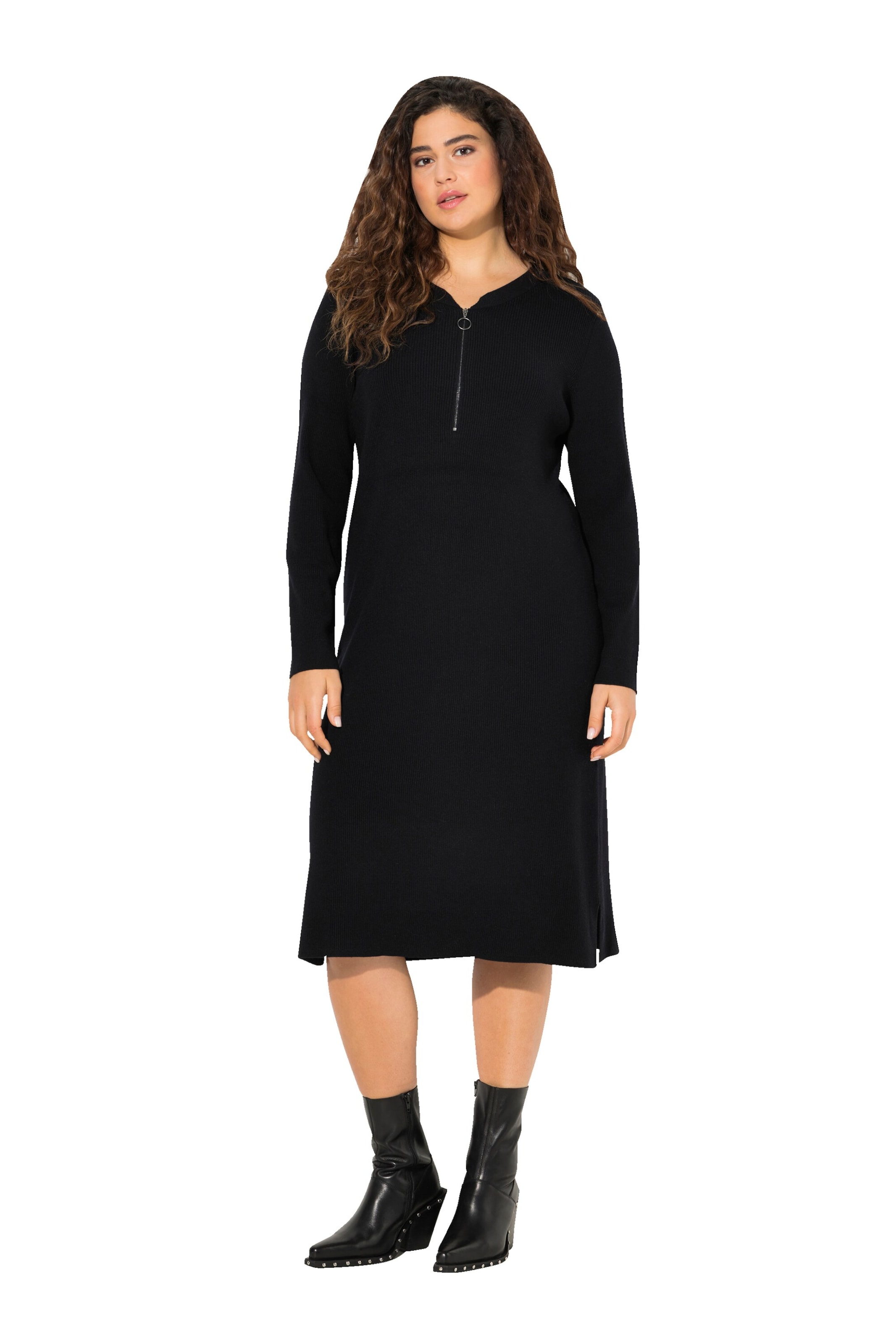 Ulla Popken Kleid in Schwarz: Vorderseite