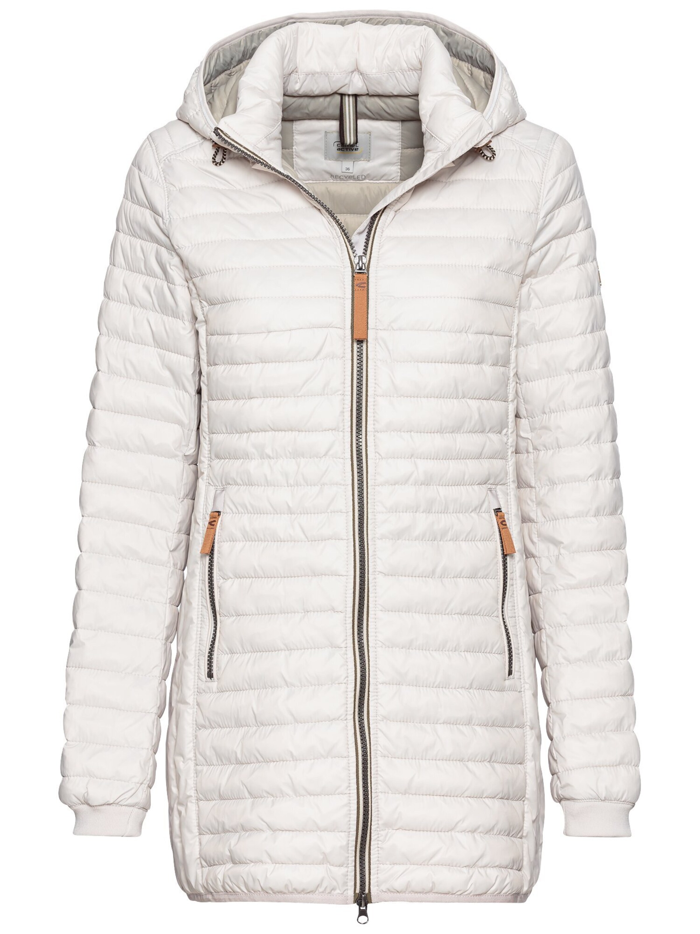 CAMEL ACTIVE Steppjacke mit abnehmbarer  Kapuze in Weiß: Vorderseite