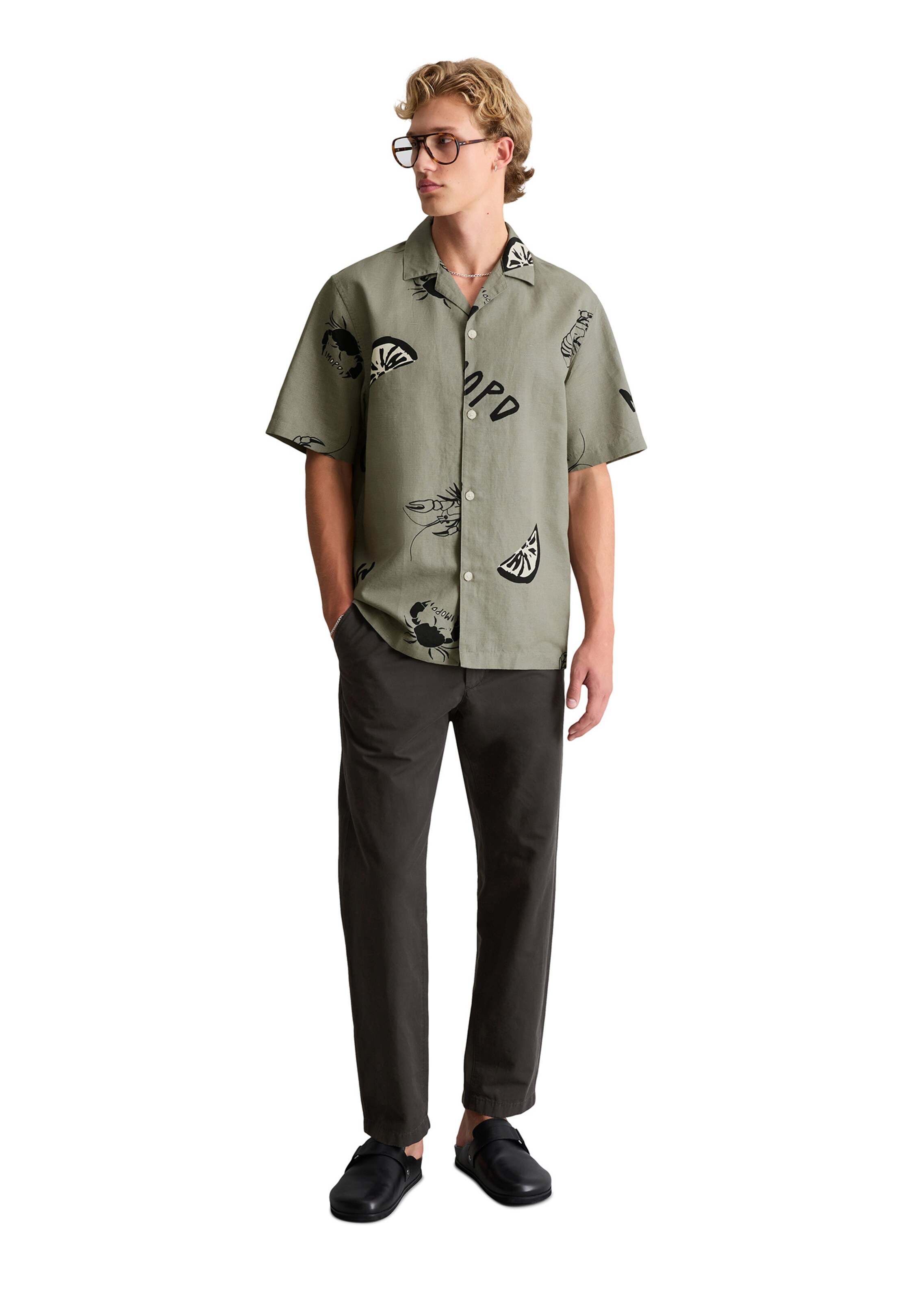 Marc O'Polo DENIM Regular fit Overhemd in Groen