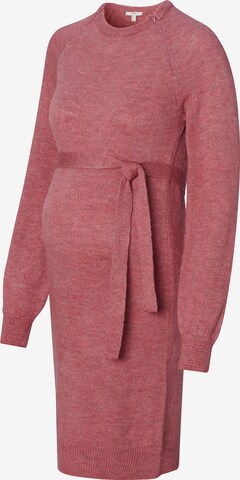 Esprit Maternity Strikkekjole i rosa: forside