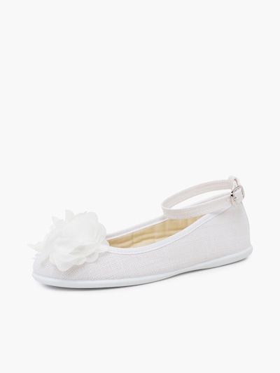 Pisamonas Ballerines en 30 en blanc, Vue avec produit