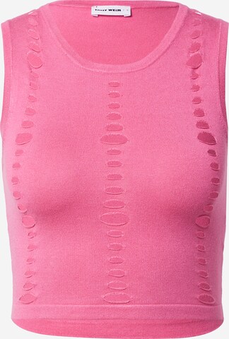 Tally Weijl - Top de punto en rosa: frente