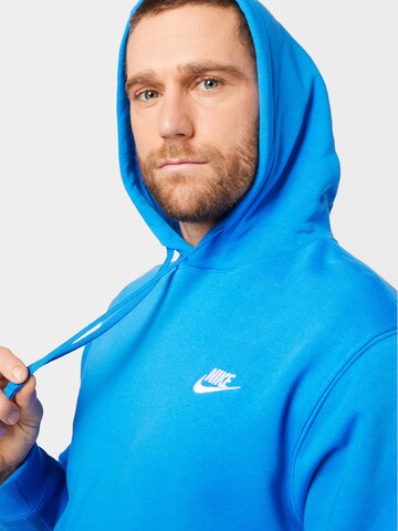 Nike Sportswear Regular fit Μπλούζα φούτερ 'Club Fleece' σε μπλε