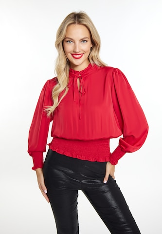 faina Blouse in Rood: voorkant