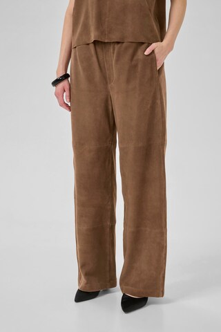 My Essential Wardrobe regular Bukser 'Petra' i brun: forside