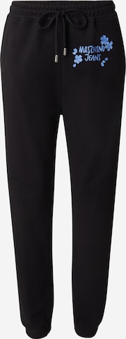 Moschino JeansTapered Hlače - crna boja: prednji dio