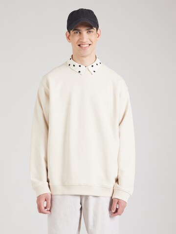 Sweat-shirt 'SLHRELAXALBAN' SELECTED HOMME en beige : devant