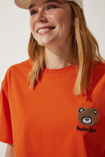Happiness İstanbul Tričko ve velikosti L - hnědá / oranžová, Produkt