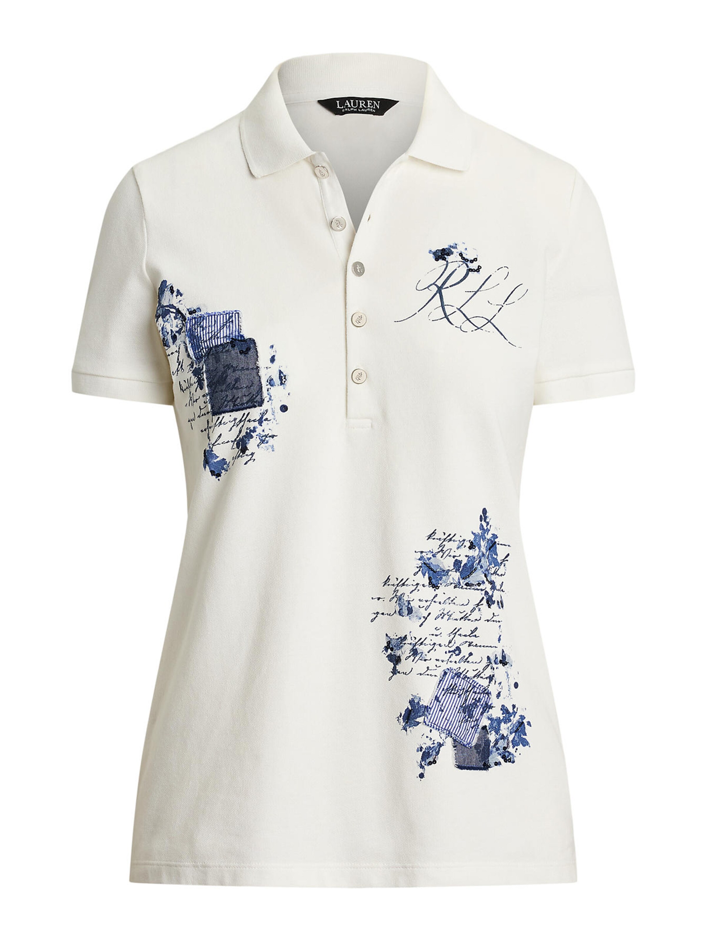 Lauren Ralph Lauren - Camisa 'INDIE' em branco: frente