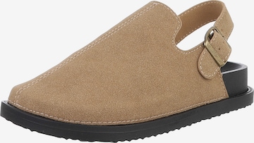 Ital-Design Clogs in Brown: front