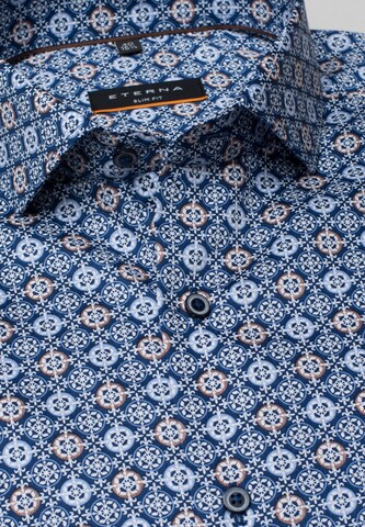 ETERNA Slim fit Button Up Shirt in Blue