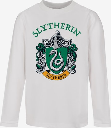 ABSOLUTE CULT Shirt 'Harry Potter - Slytherin Crest' in Wit: voorkant