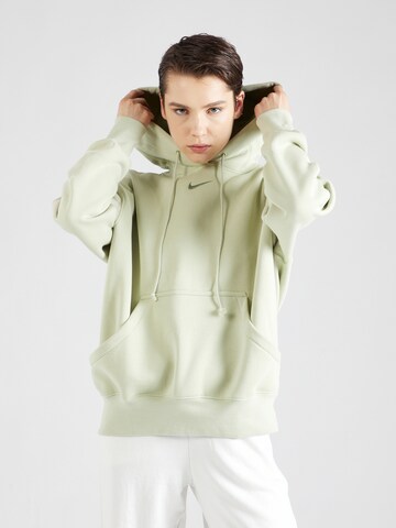 Nike Sportswear Bluzka sportowa 'Phoenix Fleece' w kolorze zielony: przód