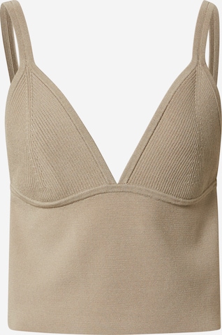 JUST FEMALE Gebreide top 'Braga' in Beige: voorkant