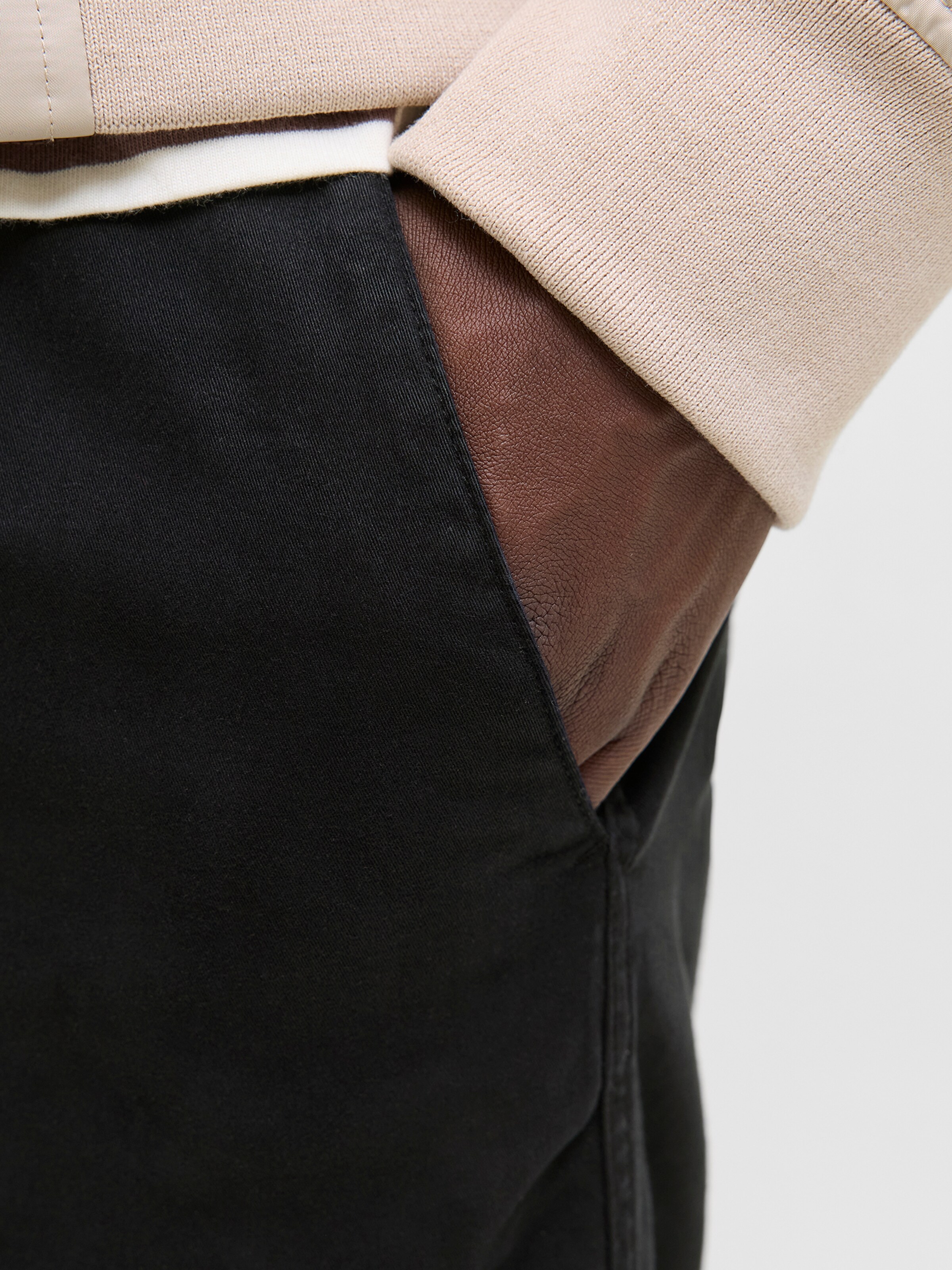 JACK & JONES Tapered Pants 'JPSTKANE TROY' in Black | ABOUT YOU