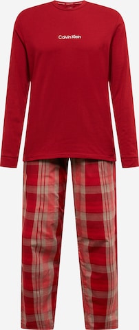 Calvin Klein Underwear Long Pajamas in Red: front