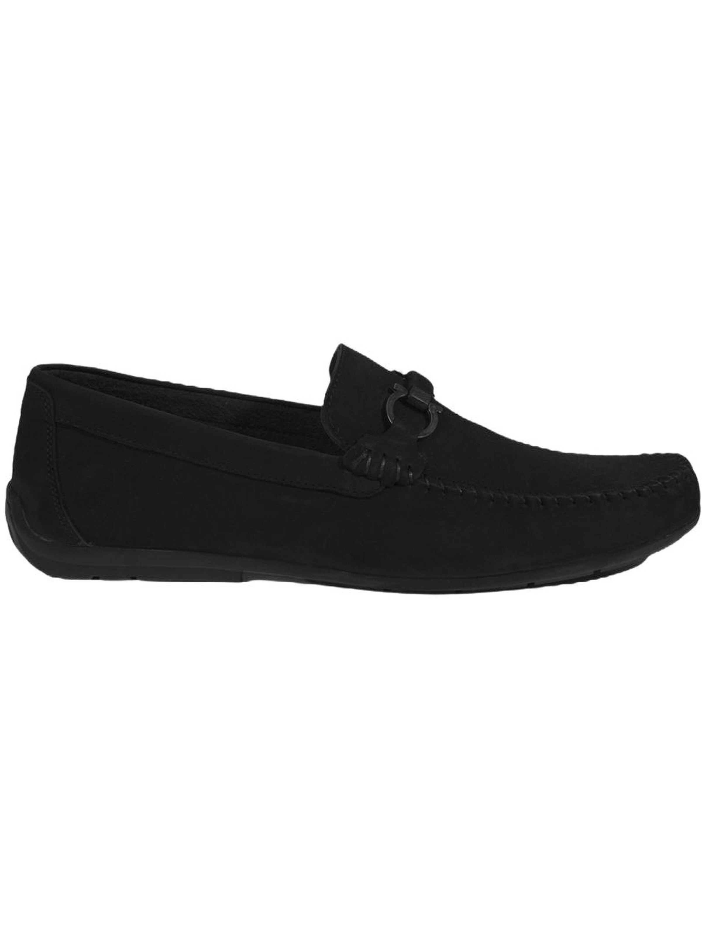 Desa Moccasins in Black: front