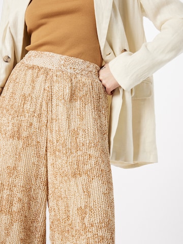 LA STRADA UNICA Wide leg Broek 'CLEO' in Beige