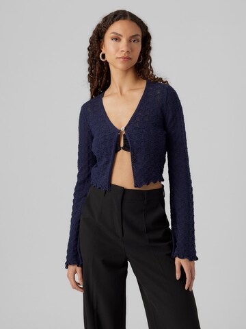 VERO MODA Knit cardigan in Blue: front