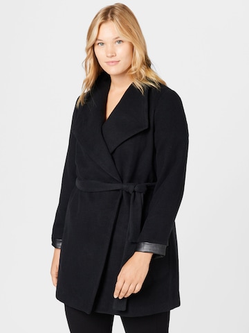 Vero Moda Curve Between-Seasons Coat 'CALASISSEL' in Black: front