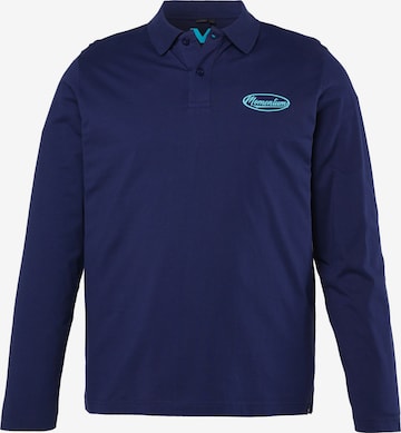 Men Plus Shirt in Blauw: voorkant