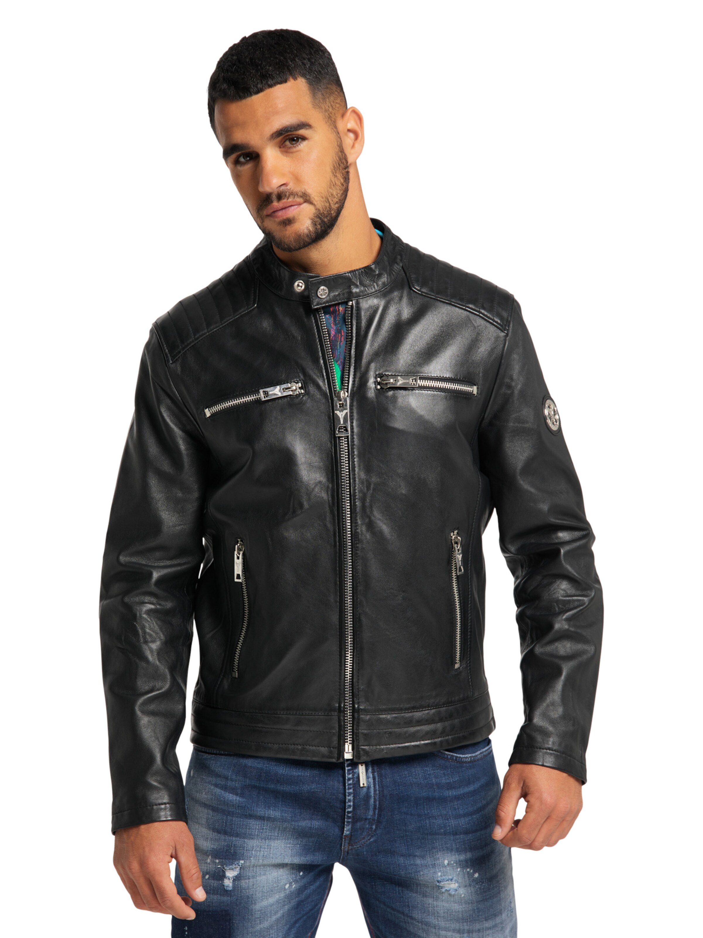 Carlo Colucci Tussenjas 'Cofini' in Zwart: voorkant