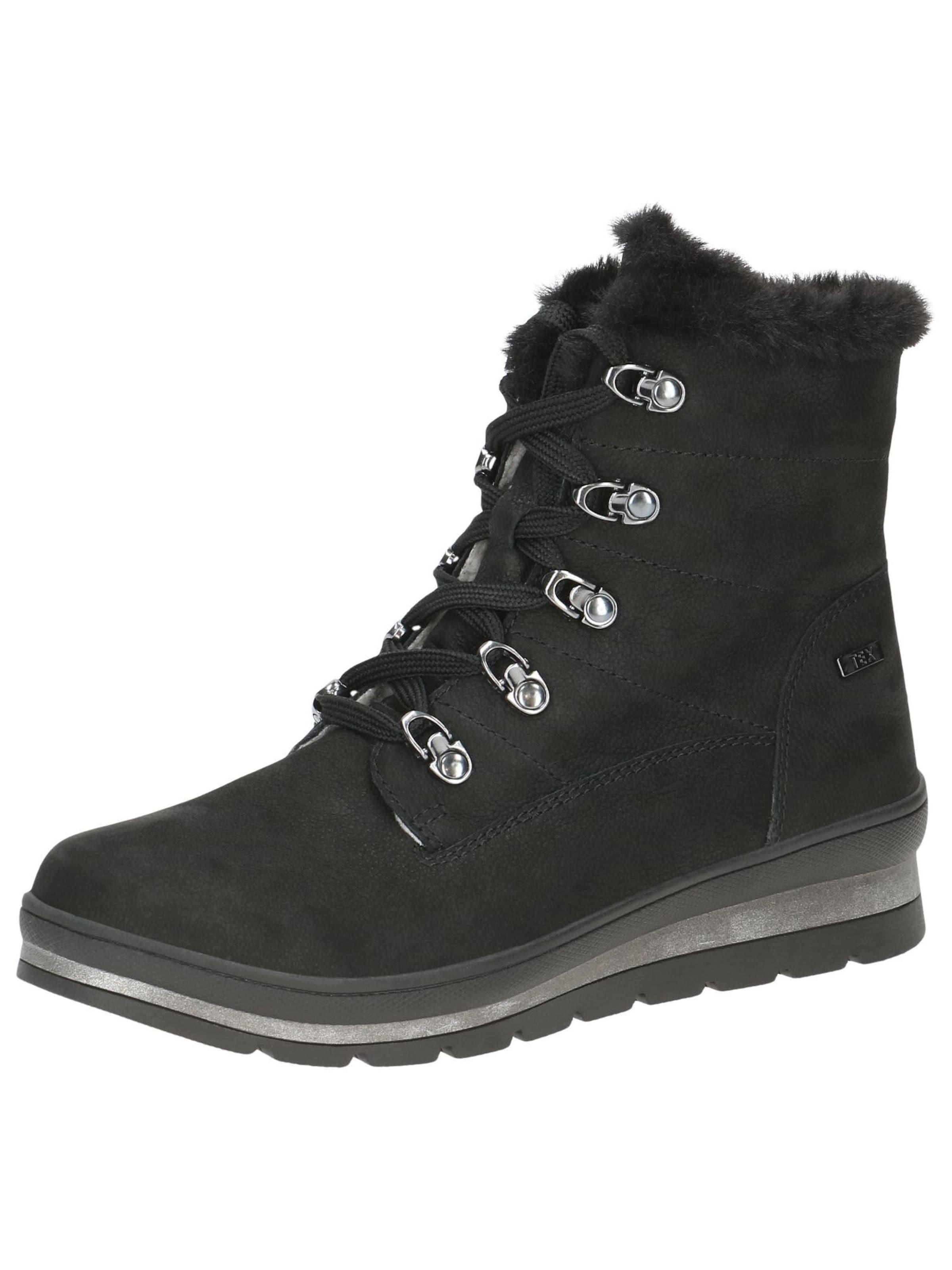 CAPRICE Schnürstiefelette in Schwarz: Vorderseite