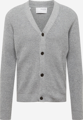 SELECTED HOMME Knit Cardigan 'Utah' in Grey: front