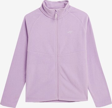 4F Functionele fleece jas 'F146' in Lila: voorkant