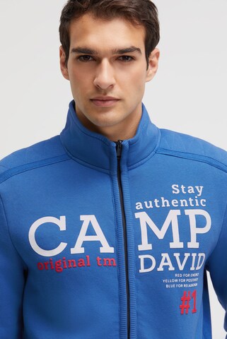 CAMP DAVID Zip-Up Hoodie in Blue