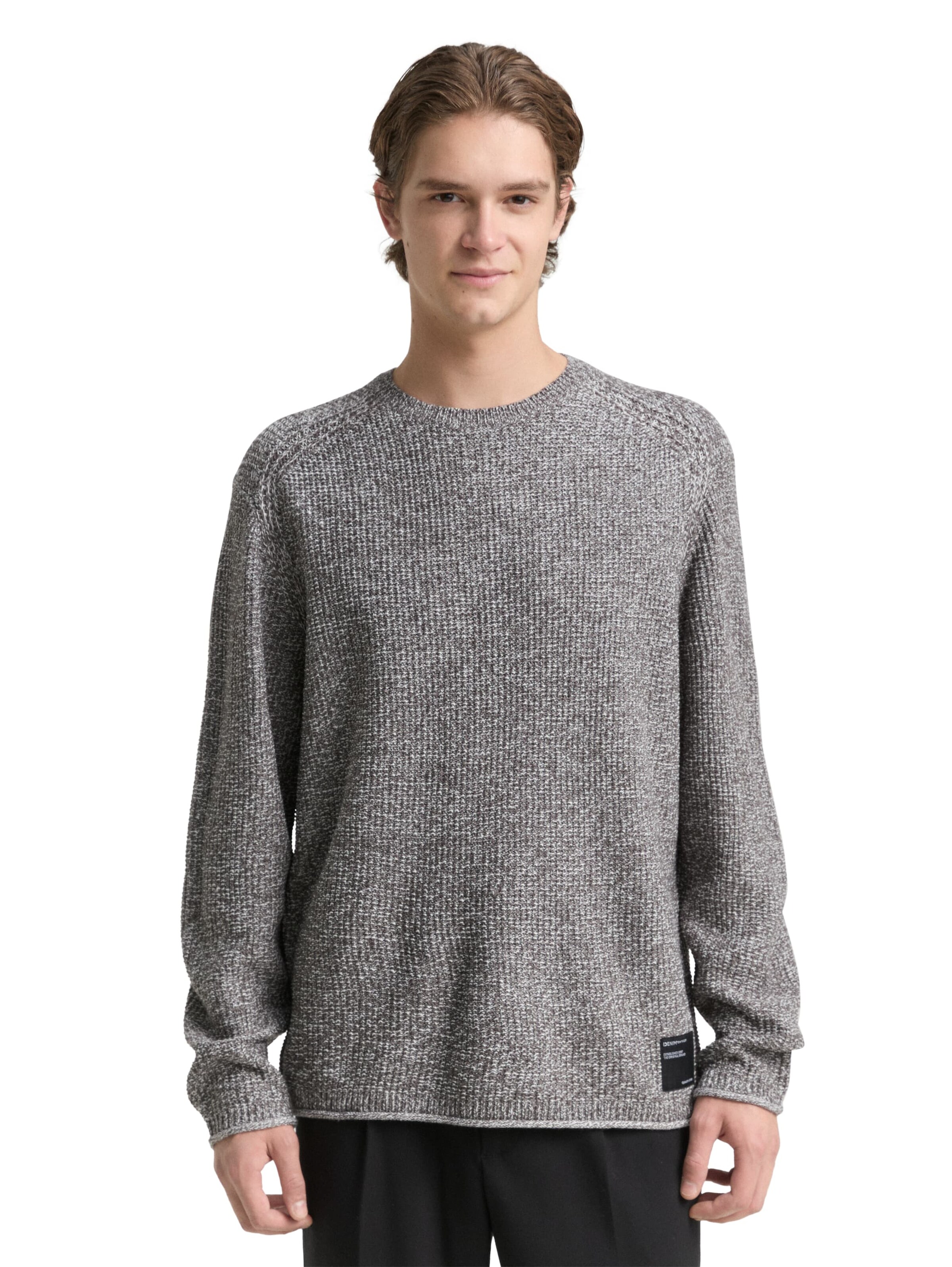 TOM TAILOR DENIM Pullover in Grau: Vorderseite