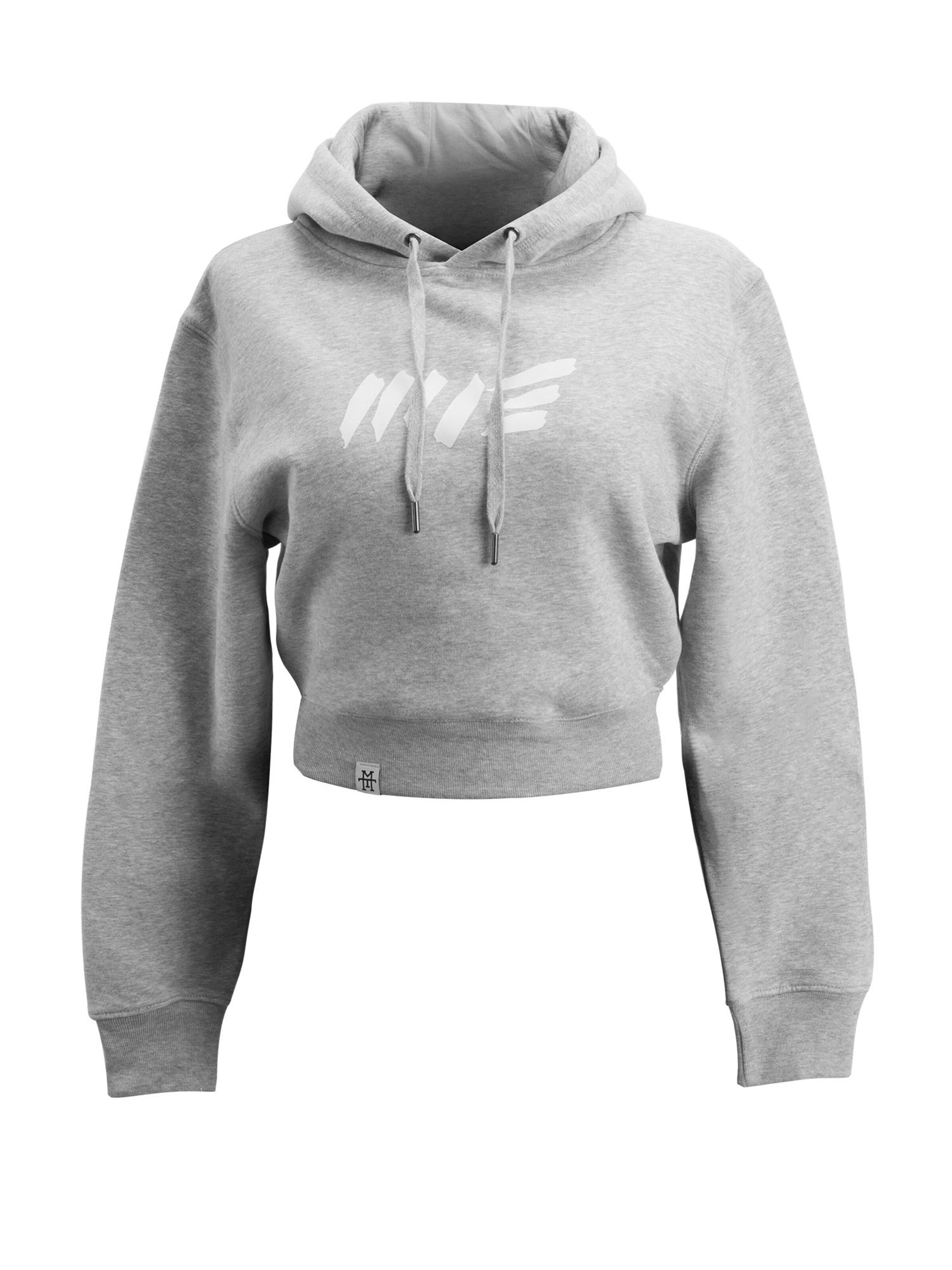 Manufaktur13 Sweatshirt 'Crop Hoodie'‌‌‌‌‌‌ in Grau: Vorderseite