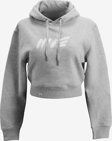 Manufaktur13 Sweatshirt 'Crop Hoodie' in Grau: Vorderseite