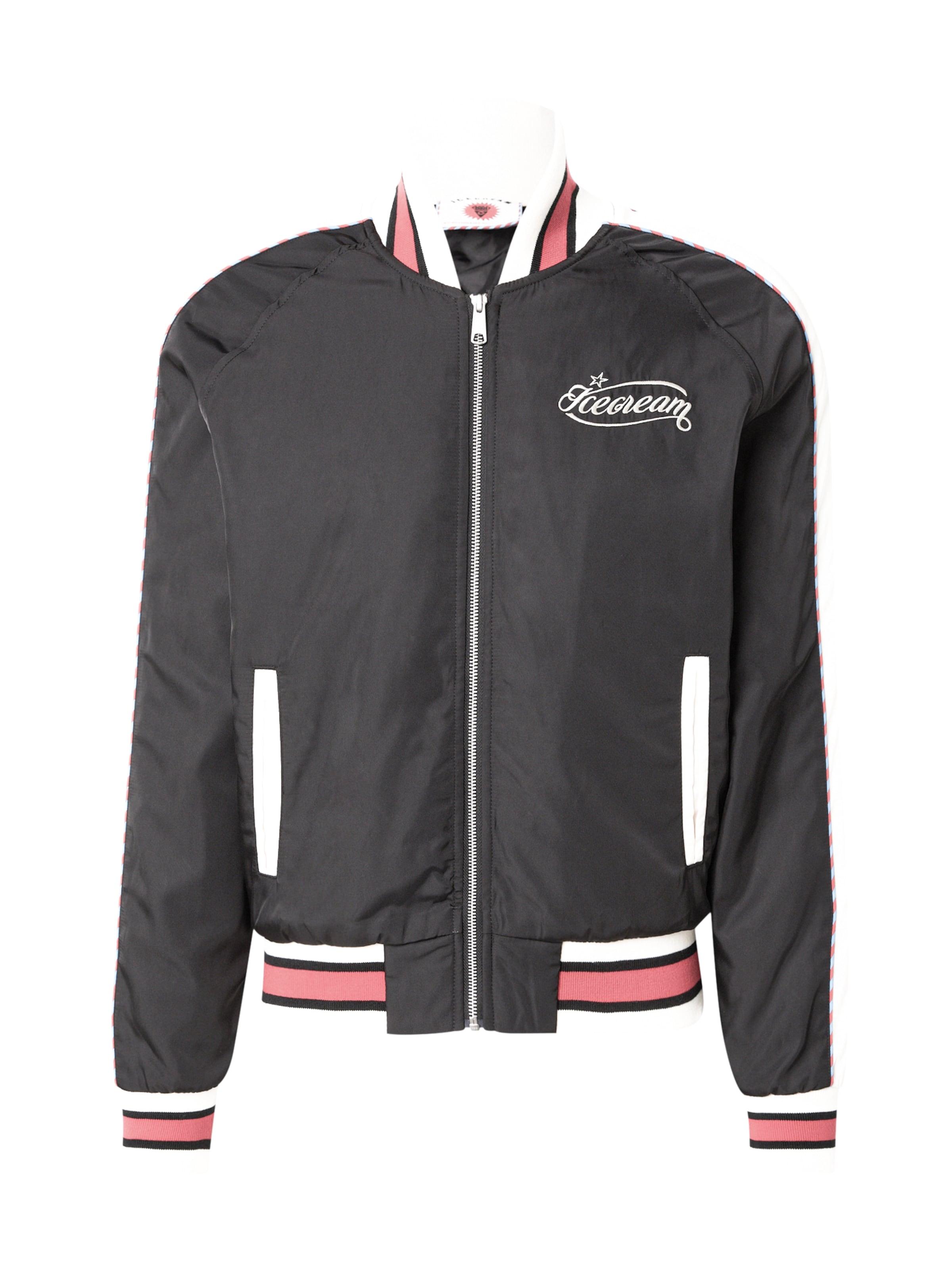 Billionaire Boys Club Φθινοπωρινό και ανοιξιάτικο μπουφάν 'Ice Cream' σε μαύρο: μπροστά